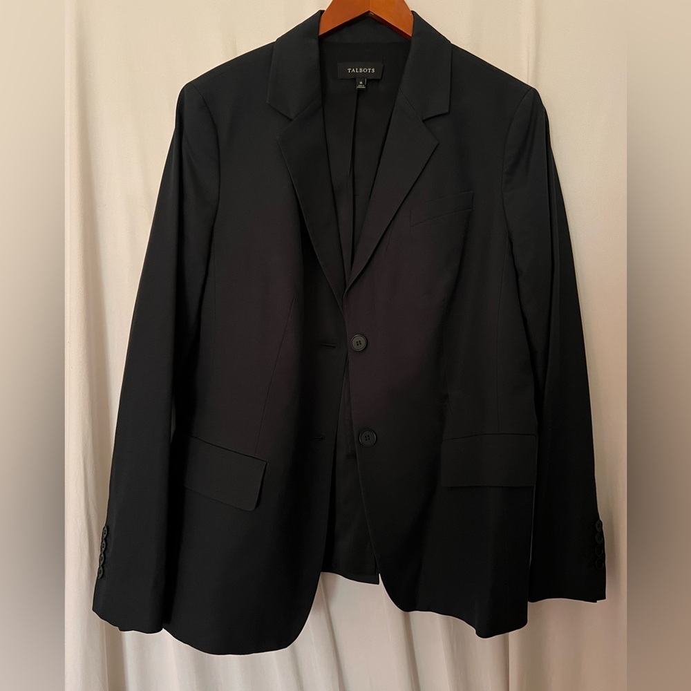 Talbots Navy Two-Button Classic Blazer - image 5